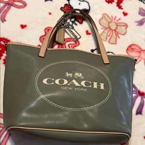 Coach Saffiano Leather Tote small preowned